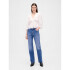 LS RUFFLE COLLAR TOP NEW OFF WHITE