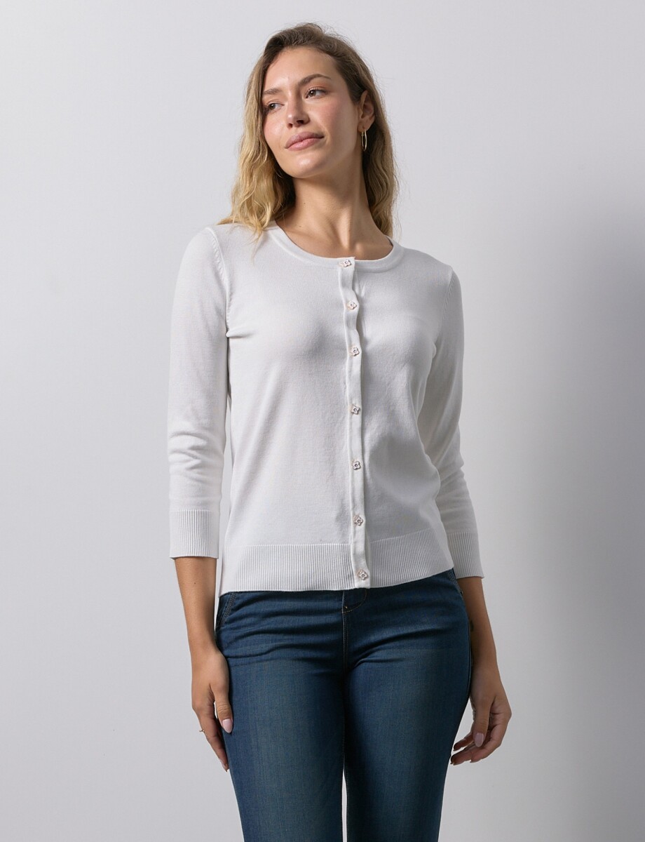 Cardigan Basico - Crudo 