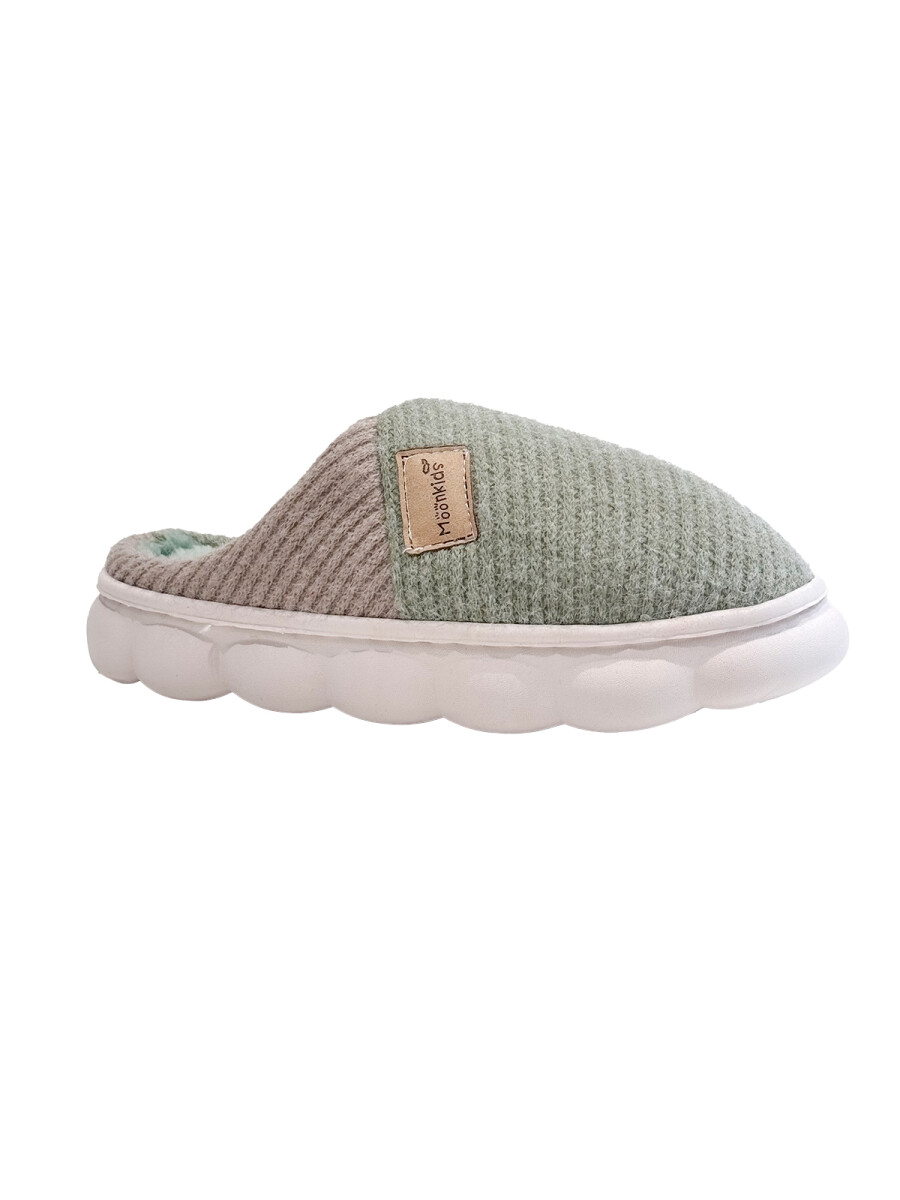 Pantufla De Dama Verde 