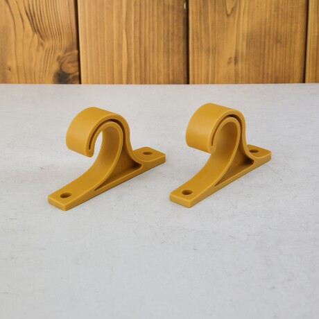 Set x2 soporte de techo simple 28mm x 19mm MARRON CLARO