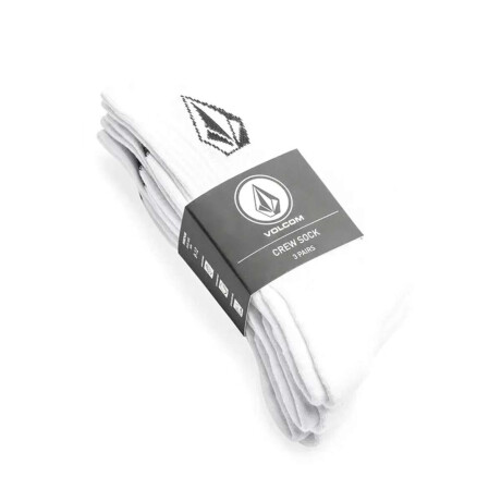 Medias Volcom Fullstone 3 Pack Blanco