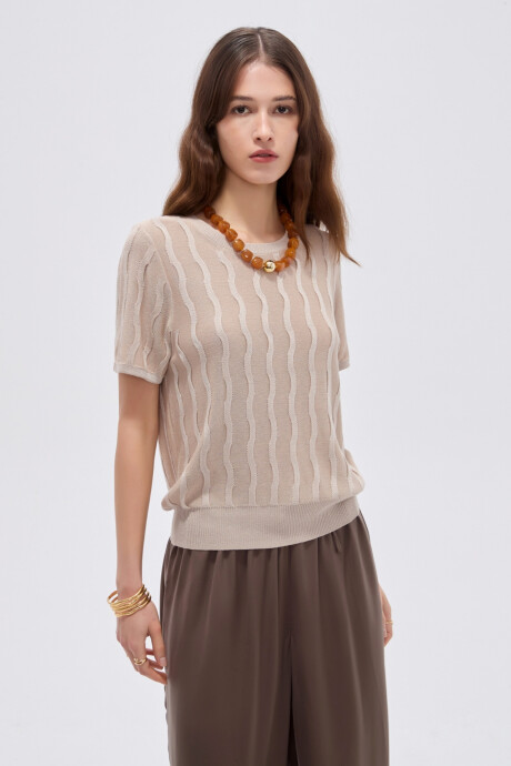 Remera Gruae Beige