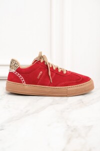 Zapatilla Gamuza Rojo