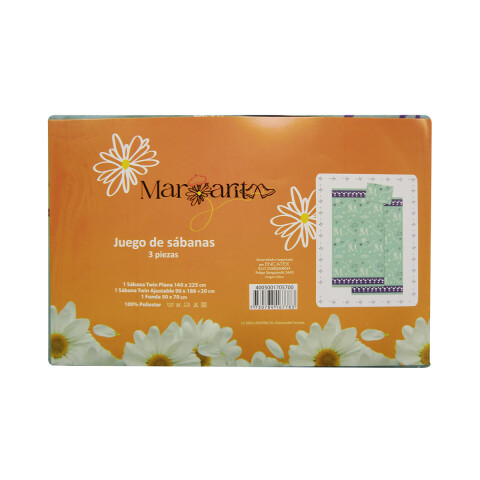 Juego Sábanas Infantil Margarita 1 Plaza 100% Microfibra U