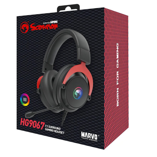 Vincha Marvo Hg9067 Tactic 70 Rgb Micrófono 7.1 VINCHA MARVO HG9067 TACTIC 70 RGB NEGRO