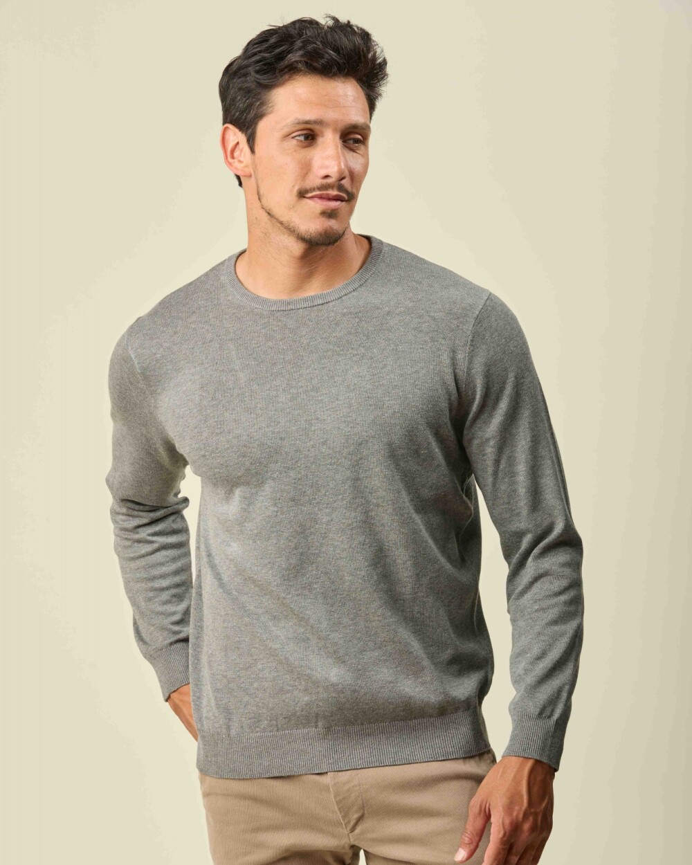 Buzo Algodón Gris Medio