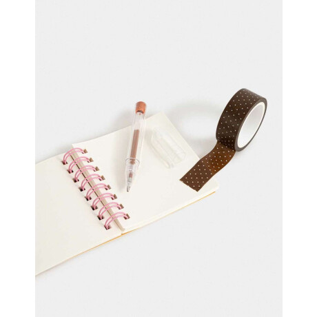 Set De Librería En Mini Carterita Marron Camel