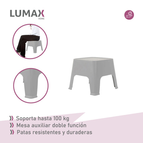 Set de 2 Sillas Skarpo + Mesa de exterior Gris