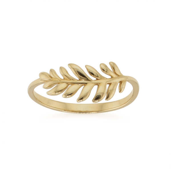 Anillo Laurel de oro amarillo 18k. Anillo Laurel de oro amarillo 18k.