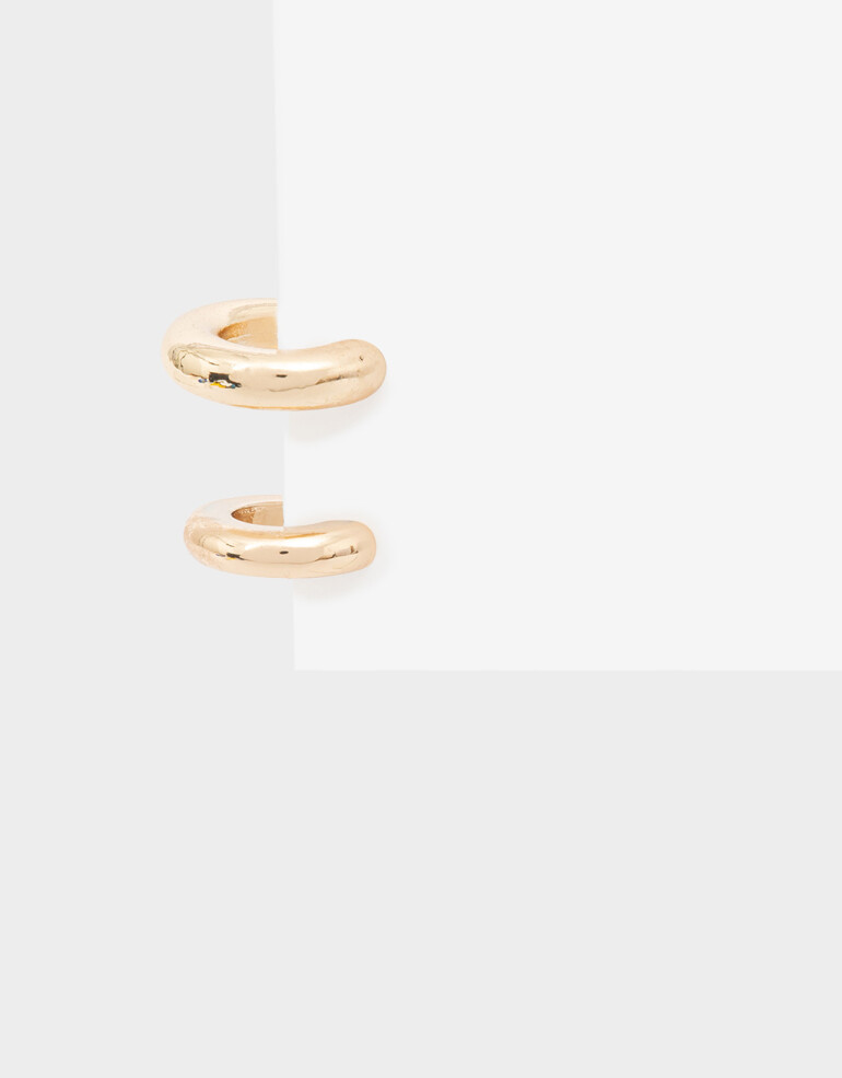Aros Sets Metal Set De Earcuff Metal Bold - Dorado