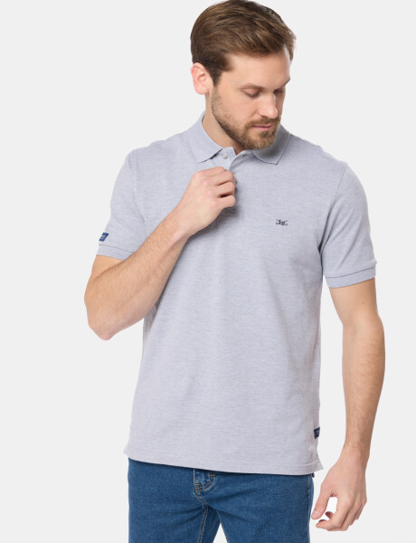REMERA POLO LISA PIQUÉ Gris