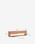 Mueble TV Alguema 3 cajones en chapa de roble con acabado natural 200 x 50 cm Mueble TV Alguema 3 cajones en chapa de roble con acabado natural 200 x 50 cm