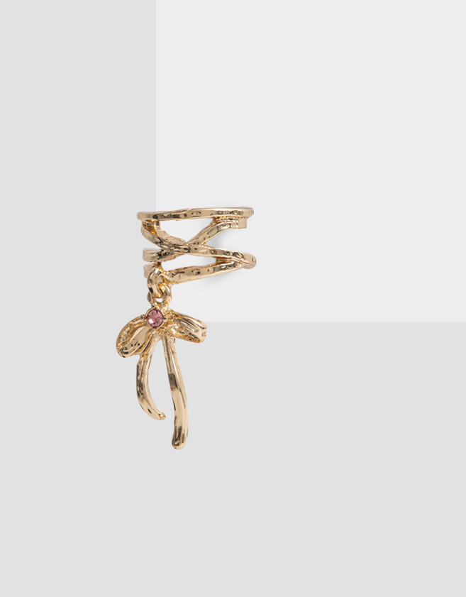 Bijou Cuff Moño Cuff Con Dije De Moño - Dorado