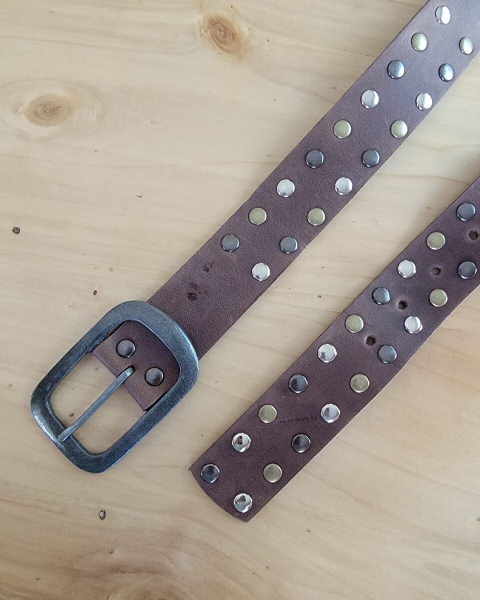 Cinto Snake - Marrón combinado plata 