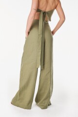 Pantalon Lino Soft Verde