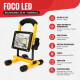 Foco led recargable 30 W AMARILLO