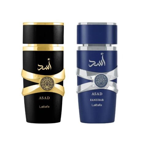 Set Perfume Lattafa Asad EDP 100ml + Asad Zanzibar EDP 100ml Para Hombre Set Perfume Lattafa Asad EDP 100ml + Asad Zanzibar EDP 100ml Para Hombre