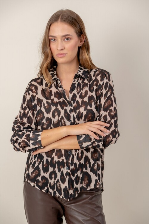 Camisa dama Animal Print