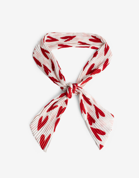 Vinchas Textiles Estampados Vincha Textil Plisada Corazones - Estampado Geometrico