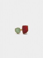 Anillo Abierto Con Piedras multicolor