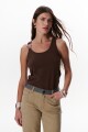 MUSCULOSA METAL MARRON