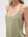 Musculosa Zelofa Verde Azulado
