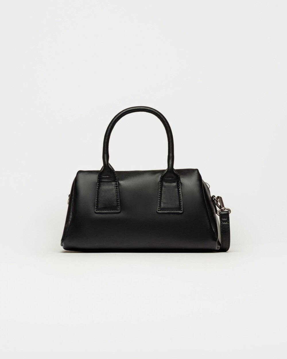 Cartera de mano Call en efecto cuero liso Negro
