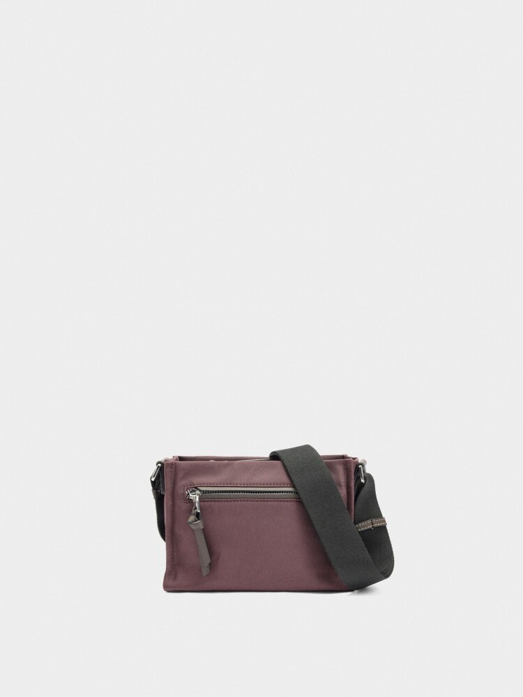 Bolso Bandolera De Nylon S burdeos