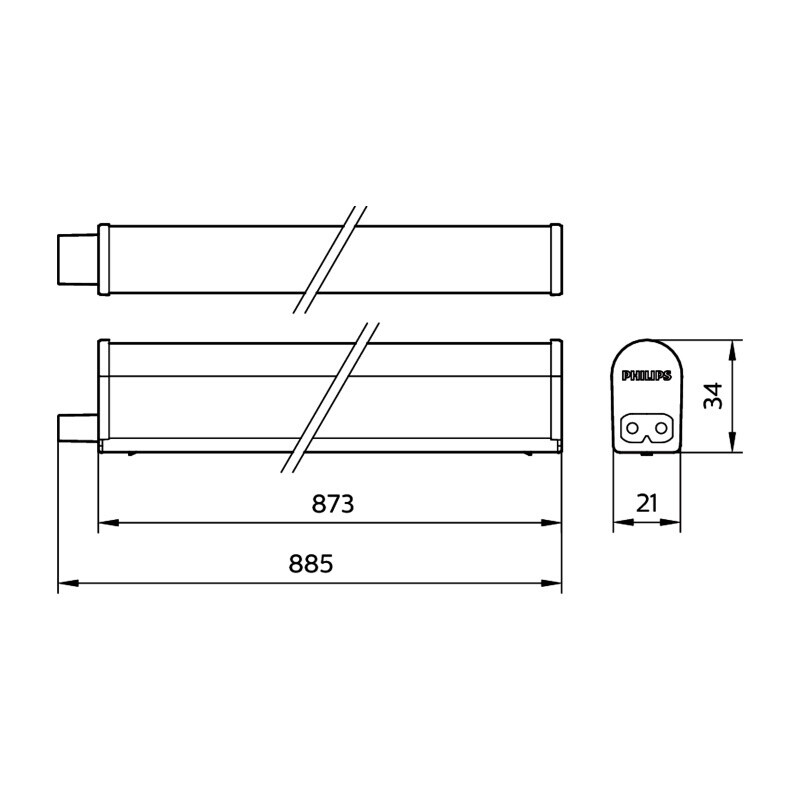 "ARTEFACTO LINEAL ""BATTEN"" LED 11,25W 3000K L900MM" "ARTEFACTO LINEAL ""BATTEN"" LED 11,25W 3000K L900MM"