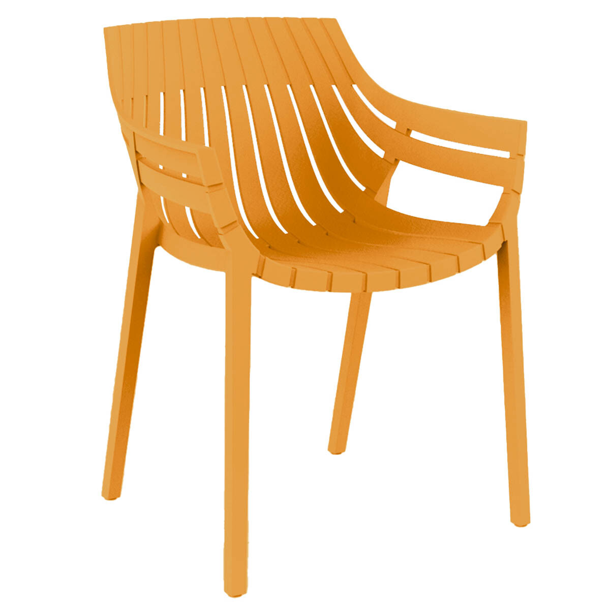 Silla Sillón Hilton Interior Exterior UV 150k Elegante - Amarillo 