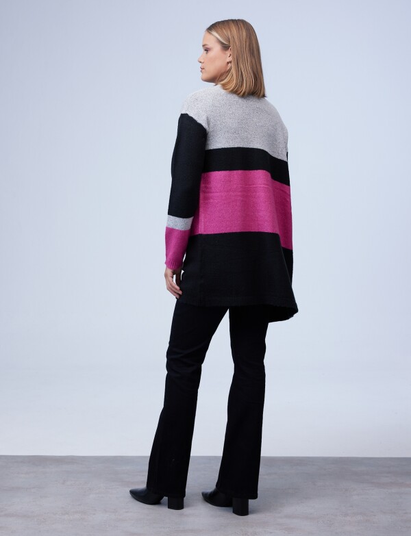 Cardigan Colorblock MULTI/GRIS