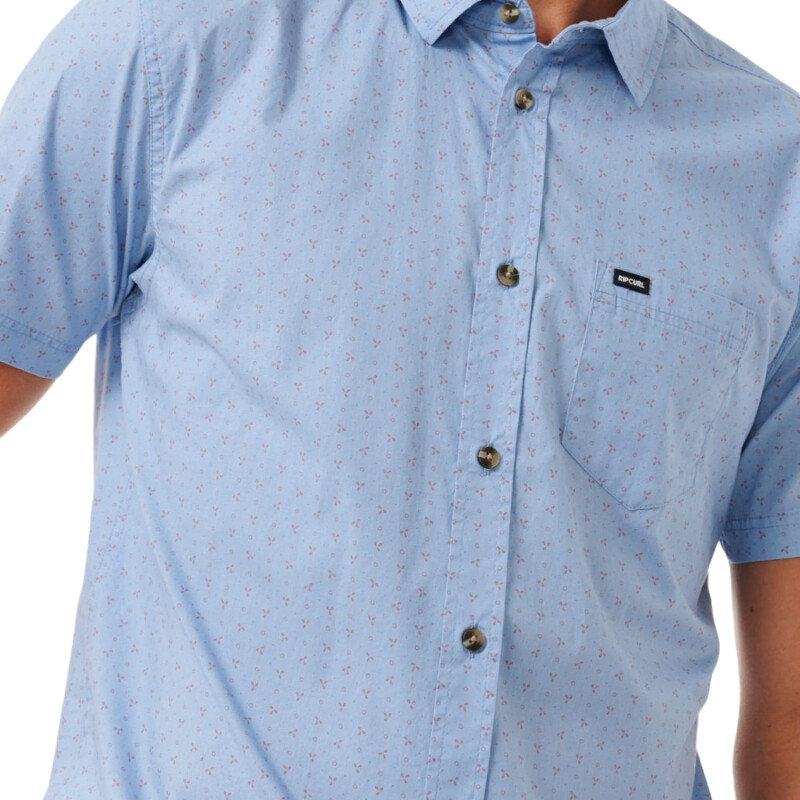 Camisa Rip Curl Micro - Celeste Camisa Rip Curl Micro - Celeste