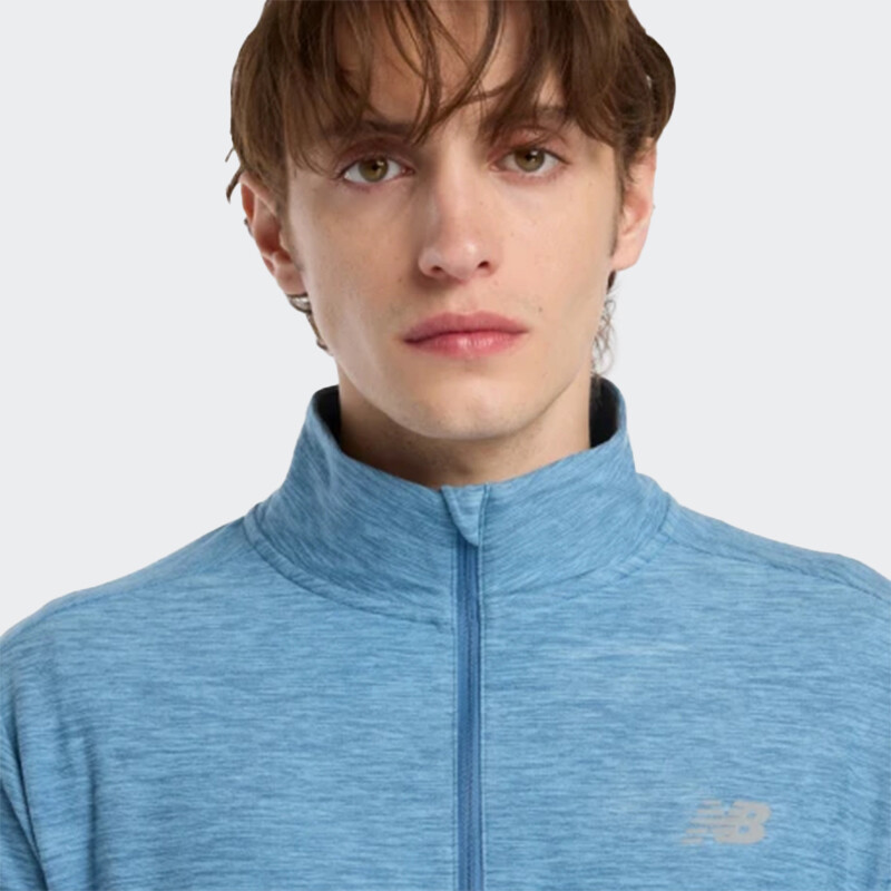Buzo New Balance Space Dye 1/4 Zip Azul