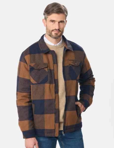 CAMPERA DE ABRIGO DE PAÑO Azul
