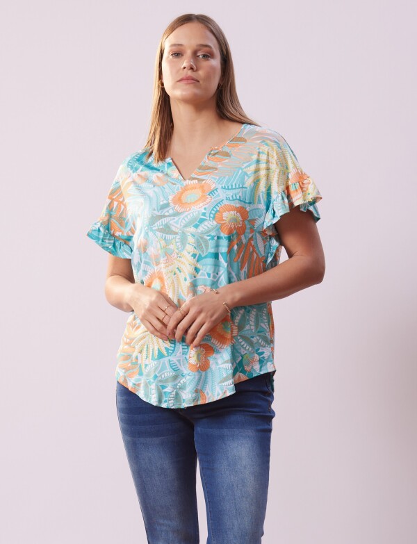 Blusa Printed VERDE/MULTI