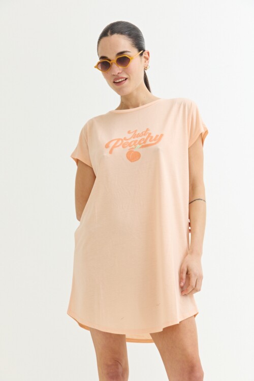 Vestido estampado NARANJA