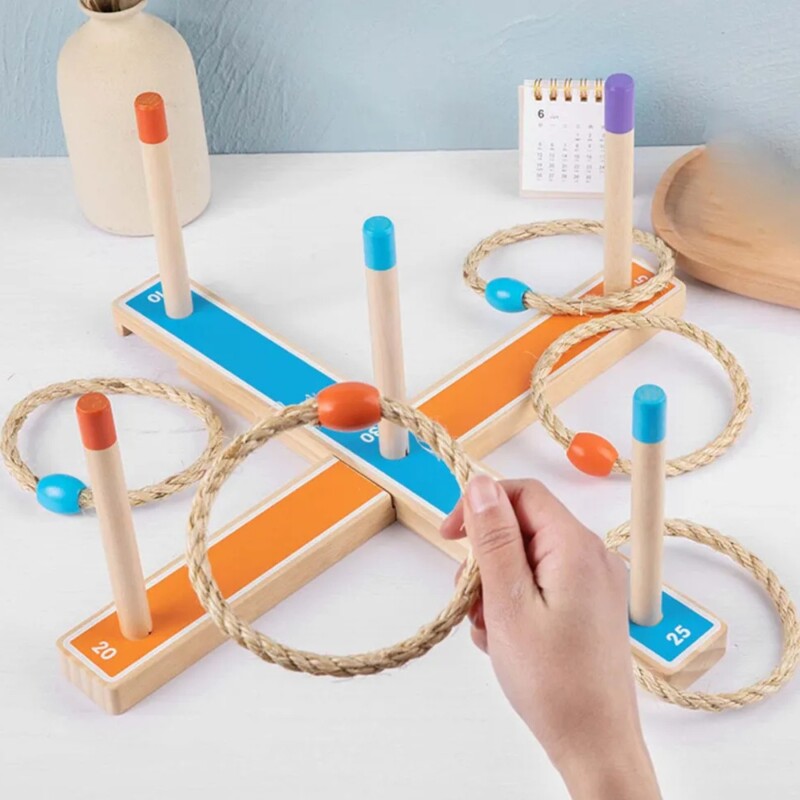 Juego de lanzamiento de Aros de madera Juego de lanzamiento de Aros de madera