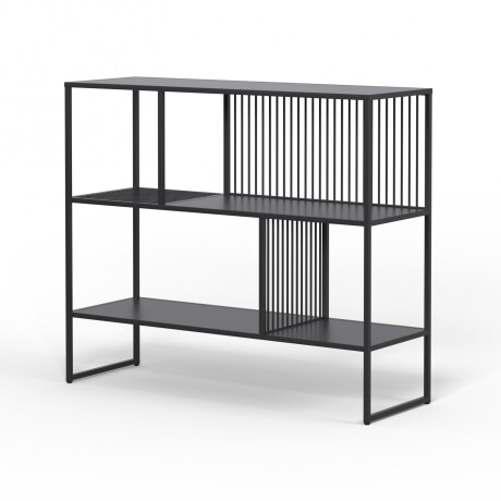 BIBLIOTECA METAL NEGRO OLIVIA