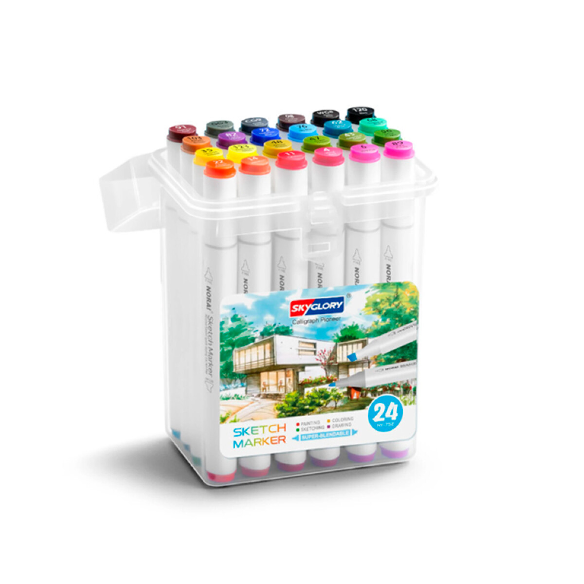 Marcador Sketch Doble Punta - Sky Glory - 24 colores 