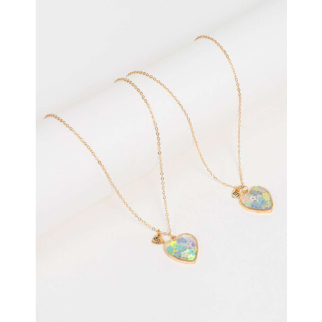 Collares Infantiles Bff Con Corazón Dorado