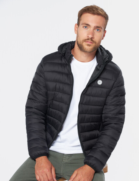 CAMPERA DE ABRIGO CAPITONEADA Negro