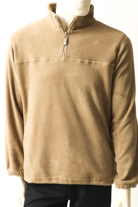 Buzo micropolar medio cierre Beige