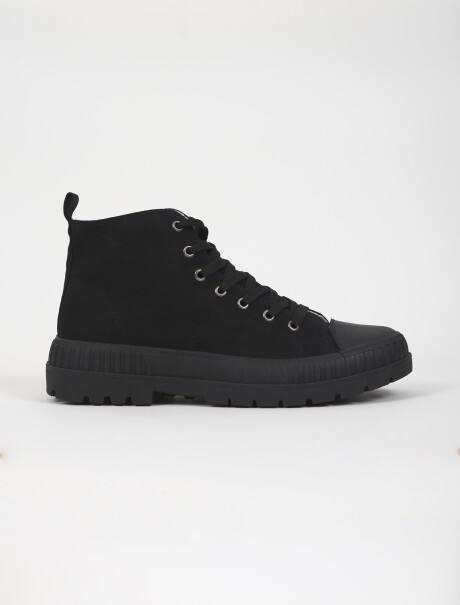 Bota canvas negro