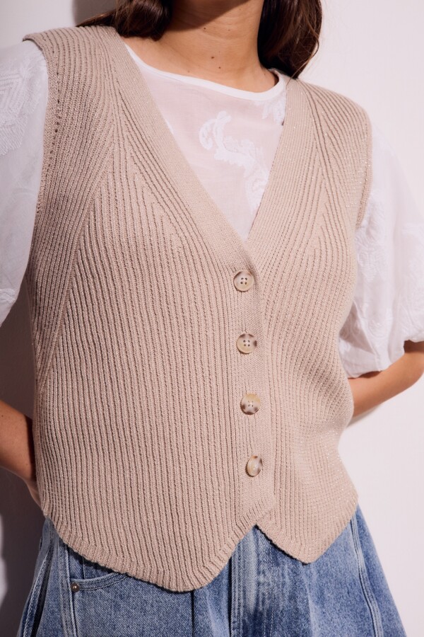 Chaleco Lurex Plata