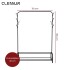 Perchero Para Ropa Con Doble Estante Percha Metal Organizador Placard Ropero Imback Color Negro Perchero Para Ropa Con Doble Estante Percha Metal Organizador Placard Ropero Imback Color Negro