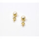 5.5 Mm Caravanas En Oro 18K Y Perlas De Cultivo 5.5 Mm Caravanas En Oro 18K Y Perlas De Cultivo