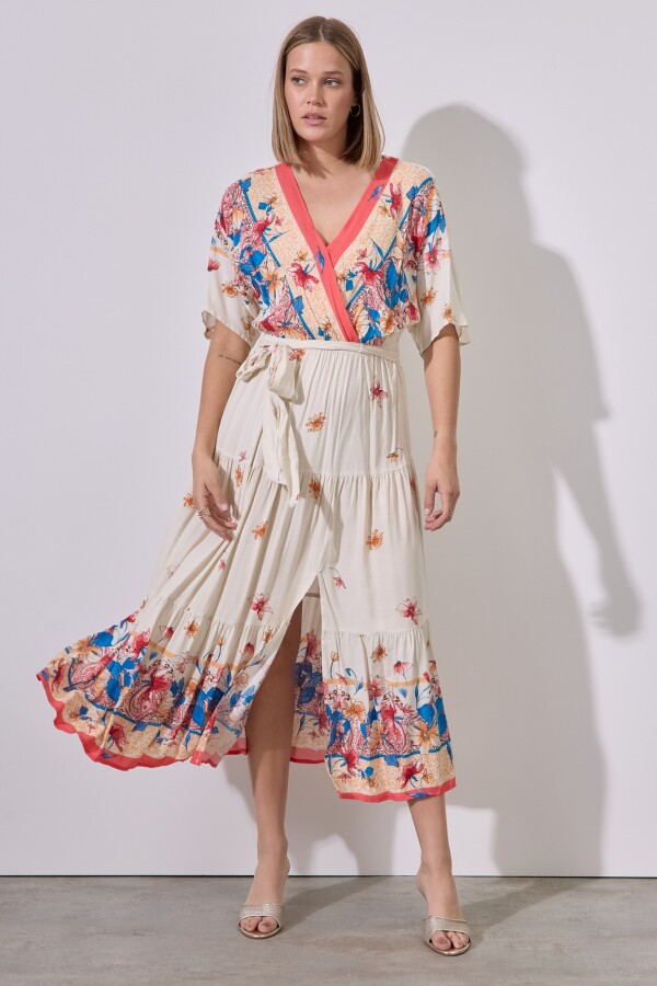 Vestido Maxi Print BLANCO/MULTI