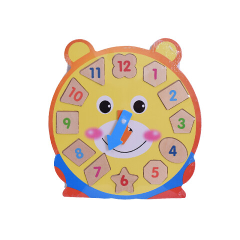 Reloj de madera encastre didáctico 30*30 cm Reloj De Madera Encastre Didáctico 30*30 Cm