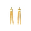 Caravanas aros de oro doble- Oro bajo - Sin piedra- CA8036 sinpiedra