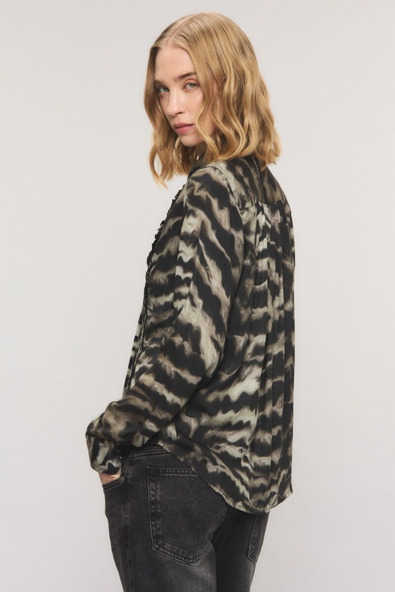 CAMISA SMOKE ZEBRA Negro
